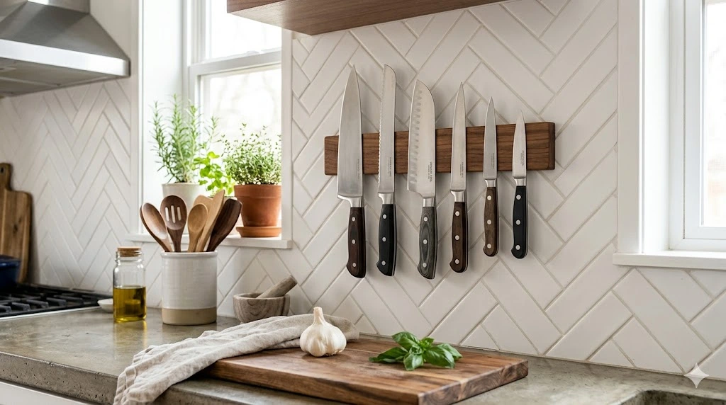 Utilizar Las Paredes Para El Almacenamiento De Cuchillos