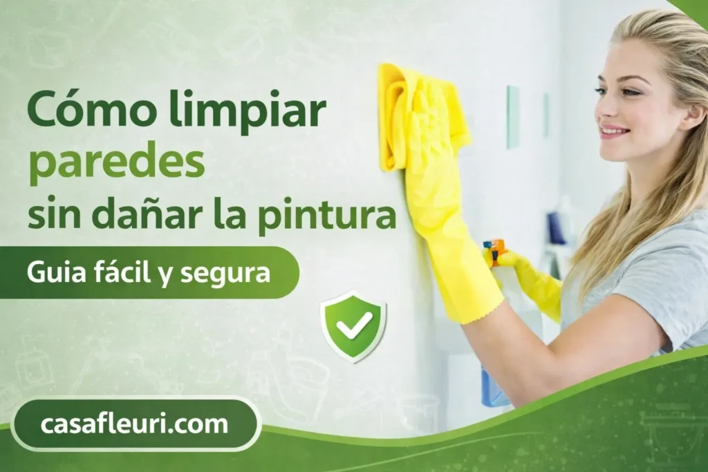 Person cleaning a painted wall with a damp sponge and soapy water, wiping away dirt and fingerprints without damaging the paint finish